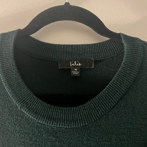 Lulus Emerald Green Balloon Sleeve Midi Sweater Dress - Picture 5 of 5